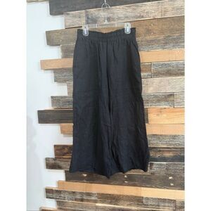 Pyne & Smith linen cropped wide legs pants size XS